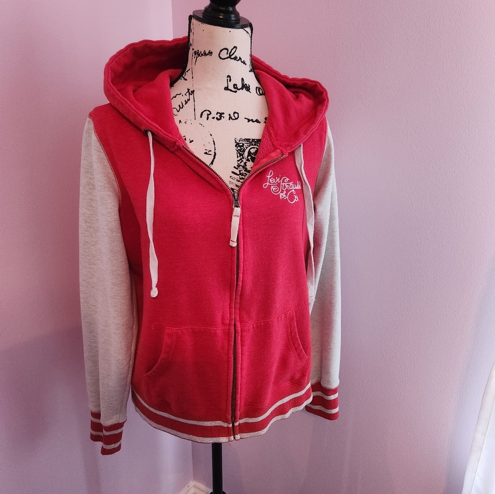 Levi's Strauss Hooded Varsity Jacket size Large